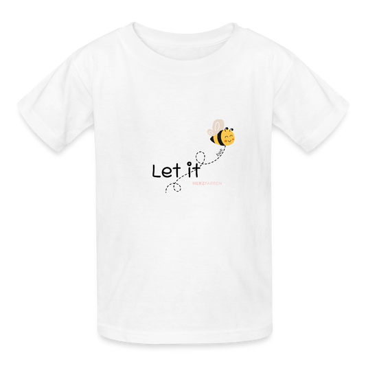 Let it Bee Kinder T-Shirt – Süßes Bienen Shirt aus 100% Baumwolle 🐝🌿 - Weiß