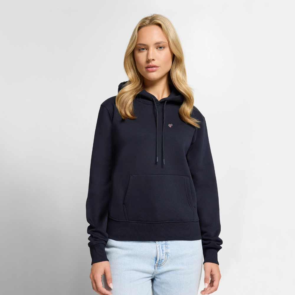Herzfarben Damen Hoodie – DON’T FEED THE MONKEYS - Navy
