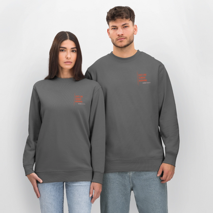 Sweatshirt „Easy Like Sunday Morning“ – Minimal Design aus 100 % Bio-Baumwolle - Anthrazit