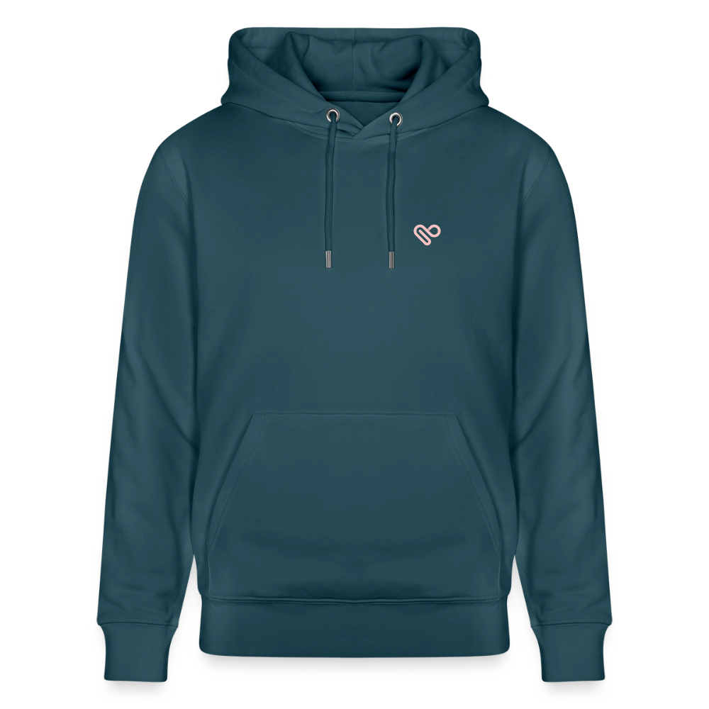 Hoodie „Don’t Overthink It“ – Bio-Baumwolle, nachhaltig & fair - Dunkles Petrol