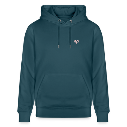Hoodie „Don’t Overthink It“ – Bio-Baumwolle, nachhaltig & fair - Dunkles Petrol