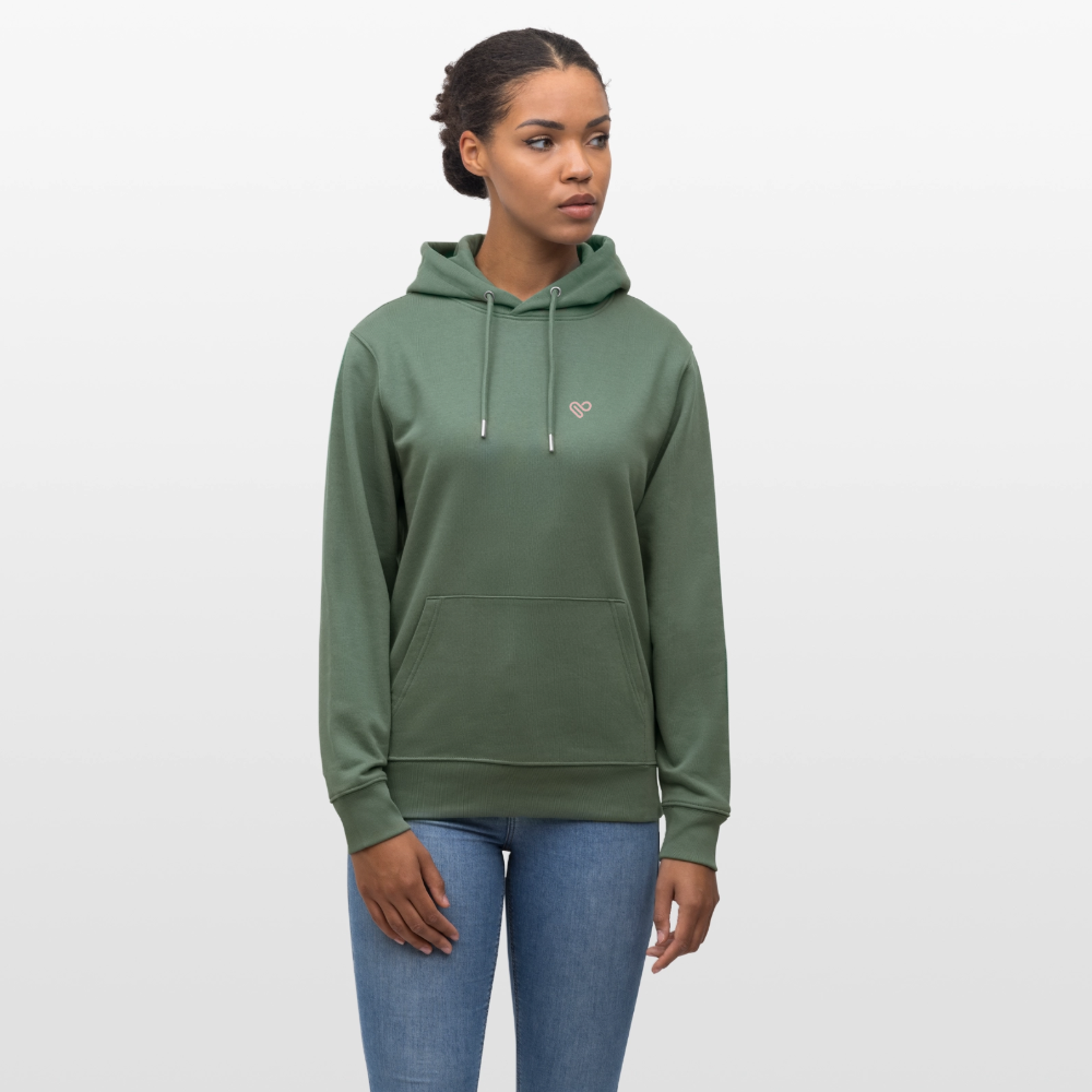 Hoodie „Don’t Overthink It“ – Bio-Baumwolle, nachhaltig & fair - Tanngrün