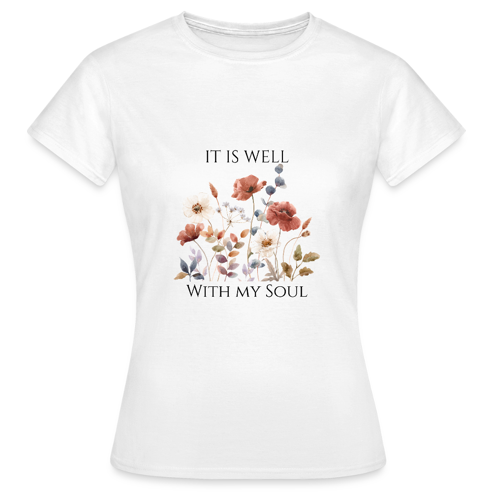 Flower Dreams T-Shirt – Aquarell Blumen Design | Feminines Statement Shirt mit Natur- & Boho-Vibes - Weiß