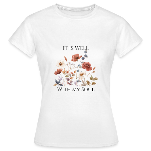 Flower Dreams T-Shirt – Aquarell Blumen Design | Feminines Statement Shirt mit Natur- & Boho-Vibes - Weiß