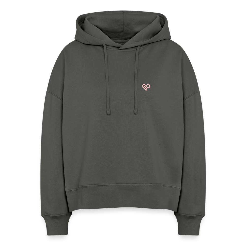 Worry Less Hoodie für Frauen – Stylischer Motivations-Hoodie 100% Bio Baumwolle - Anthrazit