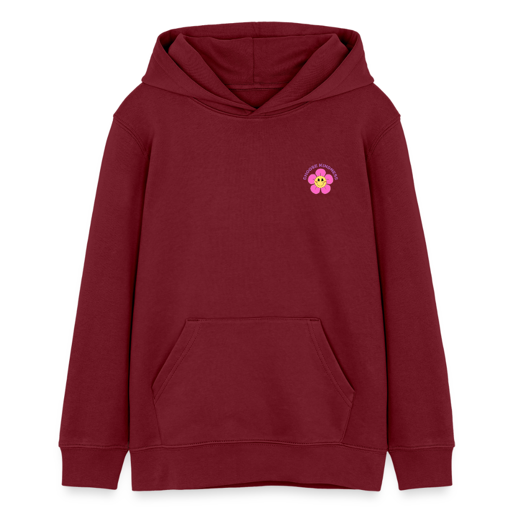 See the Good Kinder Hoodie – Bunter Hoodie mit Regenbogen & Blumen 🌸🌈☀️ - Burgunderrot