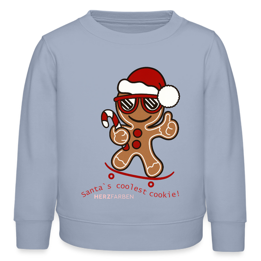 Kinder Sweatshirt „Santa’s Coolest Cookie“ – aus 100 % Bio-Baumwolle 3 - 8 Jahre - Lavendel-Violett