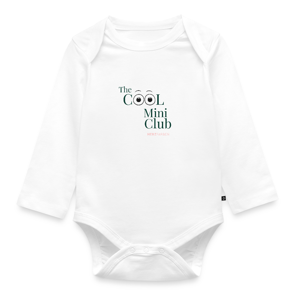 The Cool Mini Club Baby Bio Langarm Body – Lustiger Babybody mit Coolness-Faktor - Weiß