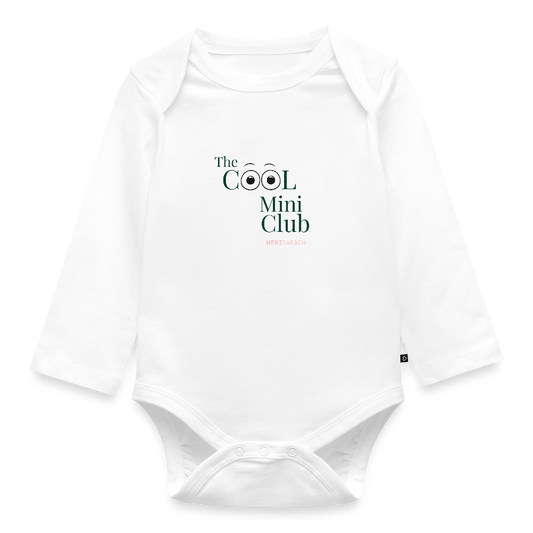 The Cool Mini Club Baby Bio Langarm Body – Lustiger Babybody mit Coolness-Faktor - Weiß