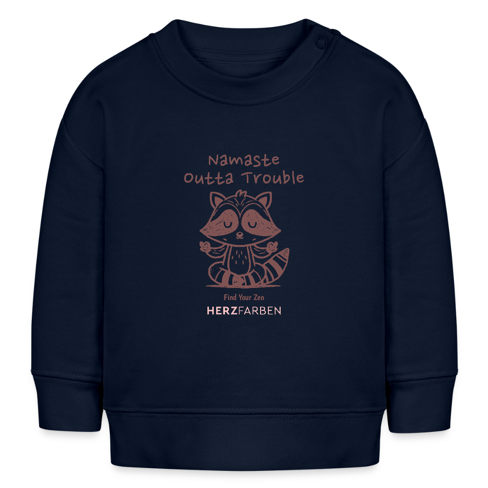 Namaste Outta Trouble Bio Baby Pullover – Nachhaltiger Baby Sweater aus 100% Bio-Baumwolle - Navy