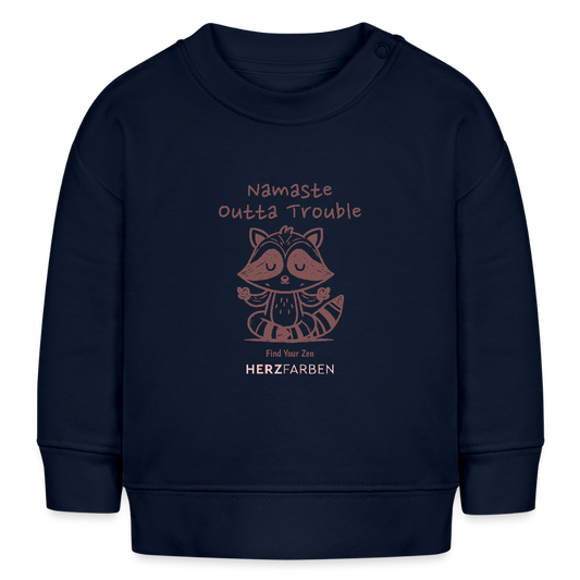 Namaste Outta Trouble Bio Baby Pullover – Nachhaltiger Baby Sweater aus 100% Bio-Baumwolle - Navy