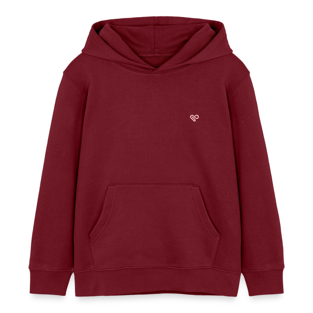 Kinder Hoodie „No Drama Llama“ – Lustiger Lama Hoodie aus 100% Bio-Baumwolle / 3 - 8 Jahre - Burgunderrot