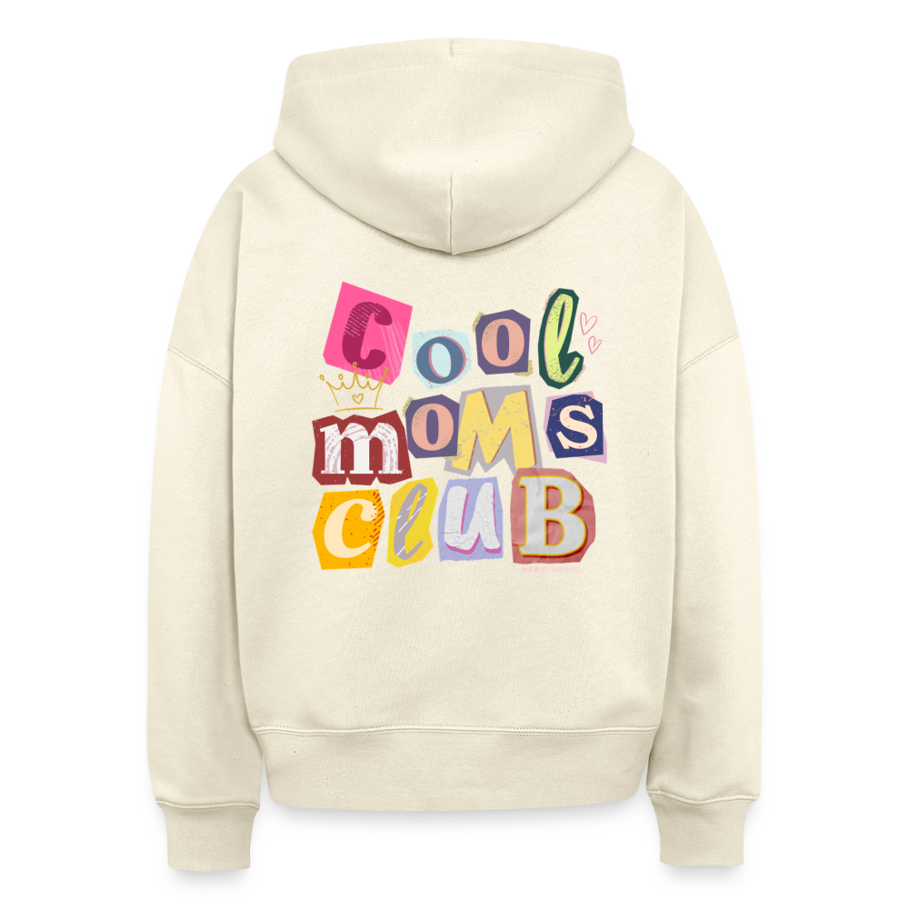 Damen Hoodie – COOL MOMS CLUB | 100 % Bio-Baumwolle · Vegan · Statement Hoodie für Mamas - Natur