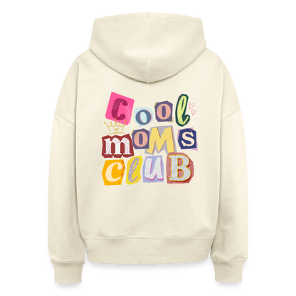 Damen Hoodie – COOL MOMS CLUB | 100 % Bio-Baumwolle · Vegan · Statement Hoodie für Mamas - Natur
