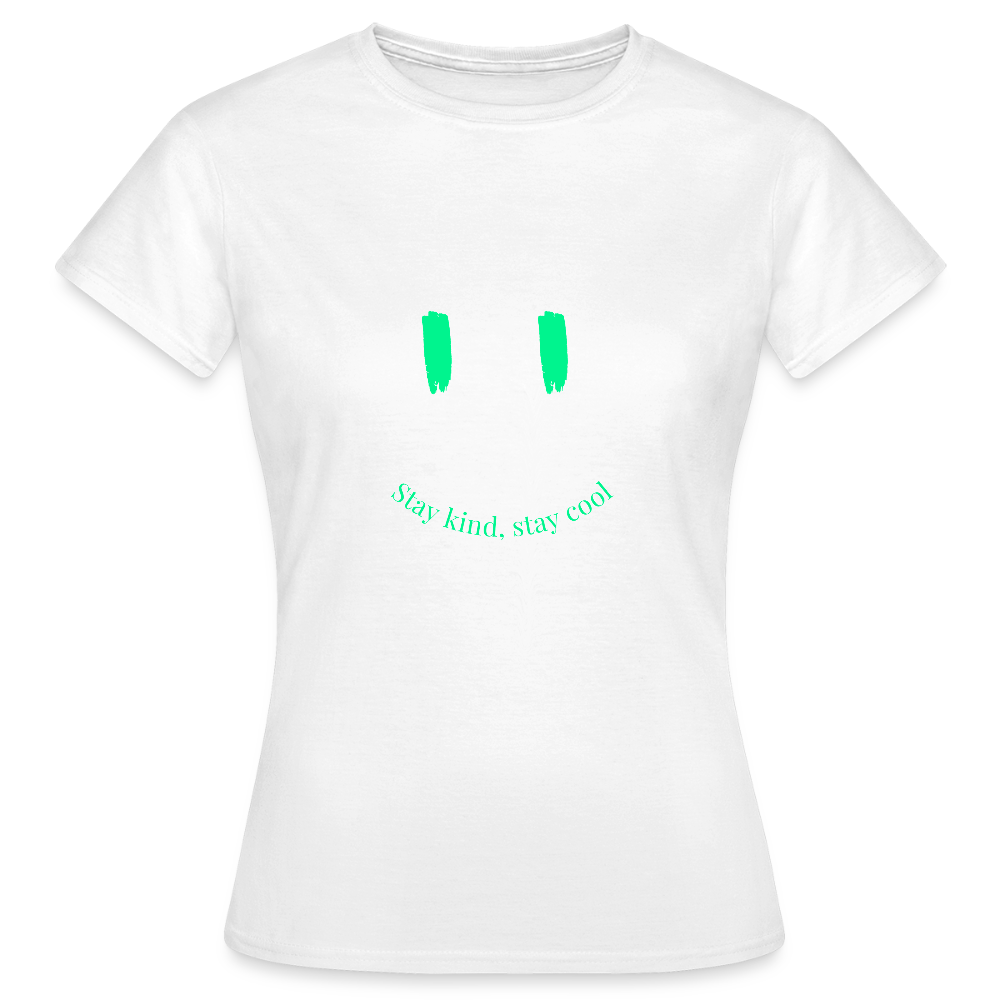 Stay Kind Stay Cool T-Shirt – Smiley Design | Streetwear Statement Shirt für Positivität & Good Vibes - Weiß