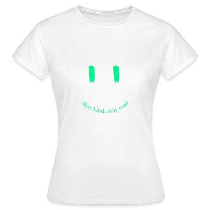 Stay Kind Stay Cool T-Shirt – Smiley Design | Streetwear Statement Shirt für Positivität & Good Vibes - Weiß