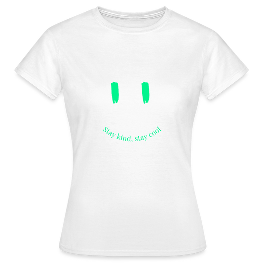 Stay Kind Stay Cool T-Shirt – Smiley Design | Streetwear Statement Shirt für Positivität & Good Vibes - Weiß