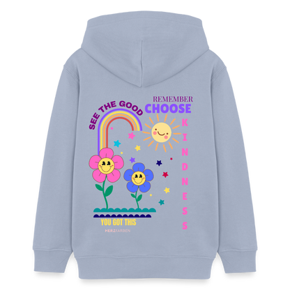 See the Good Kinder Hoodie – Bunter Hoodie mit Regenbogen & Blumen 🌸🌈☀️ - Lavendel-Violett