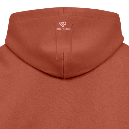 Hoodie „Red Christmas Truck“ 🎄🚛 | Weihnachtspulli | 100% Bio-Baumwolle - Terrakotta