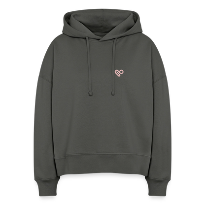 Hoodie „What if you fly?“ – Motivations Hoodie aus 100% Bio-Baumwolle - Anthrazit