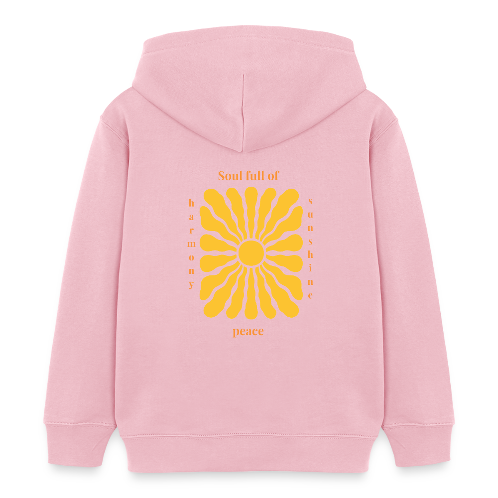 Soul full of Sunshine Kinder Hoodie – Sonnenschein, Harmonie & Peace 🌞 - Hellrosa