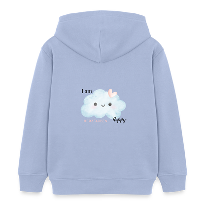 I Am Happy Kinder Hoodie – Nachhaltiger Hoodie mit süßem Wolken-Motiv 🌥️💖 - Sky
