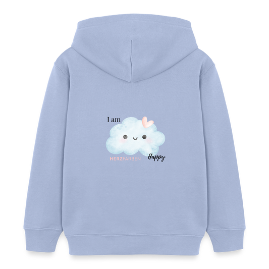 I Am Happy Kinder Hoodie – Nachhaltiger Hoodie mit süßem Wolken-Motiv 🌥️💖 - Sky