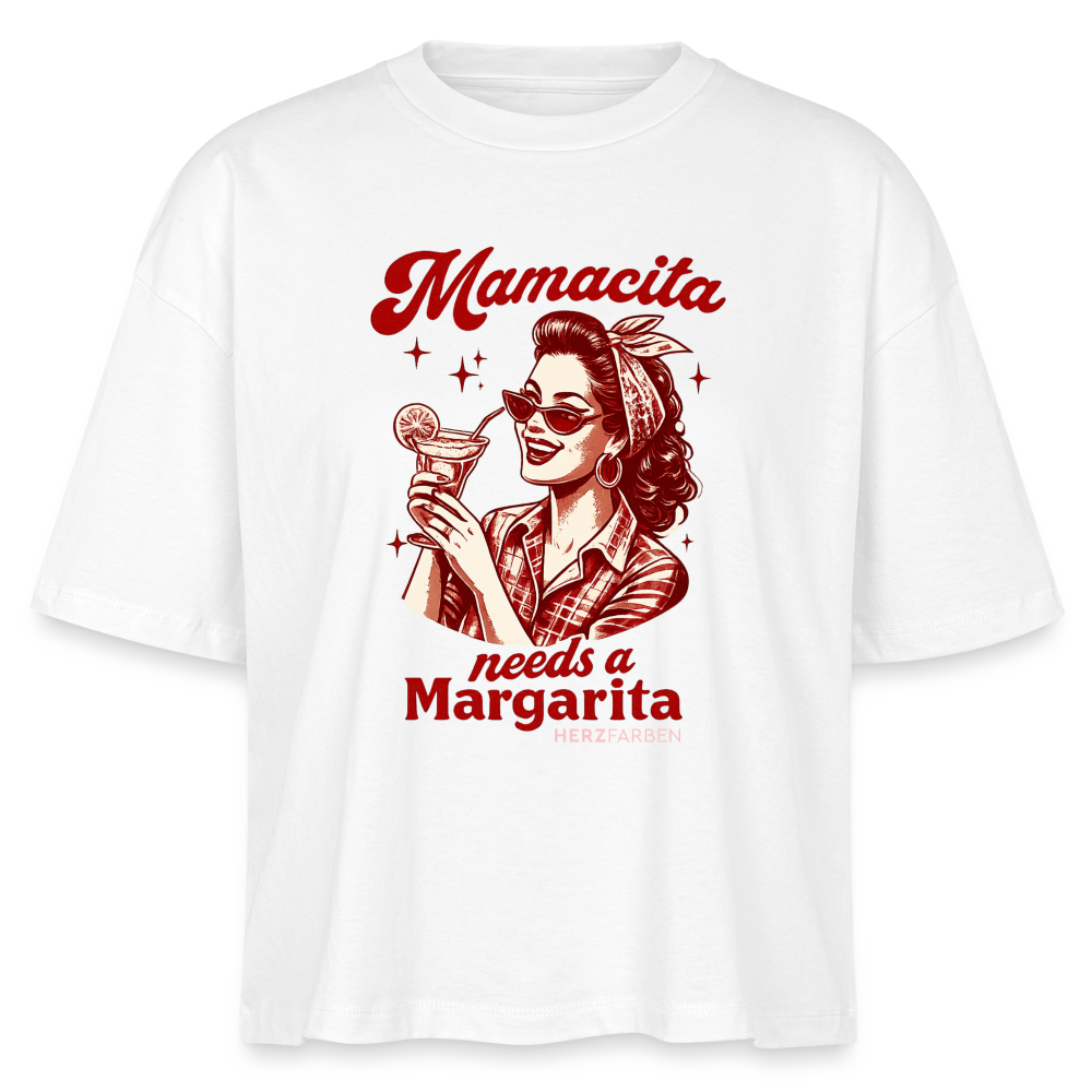 Mamacita needs a Margarita Damen T-Shirt aus 100 % Bio-Baumwolle | Lustiges Statement Shirt - Weiß
