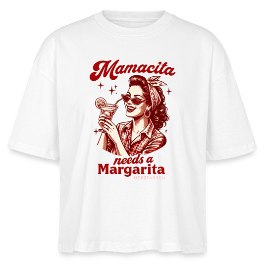 Mamacita needs a Margarita Damen T-Shirt aus 100 % Bio-Baumwolle | Lustiges Statement Shirt - Weiß