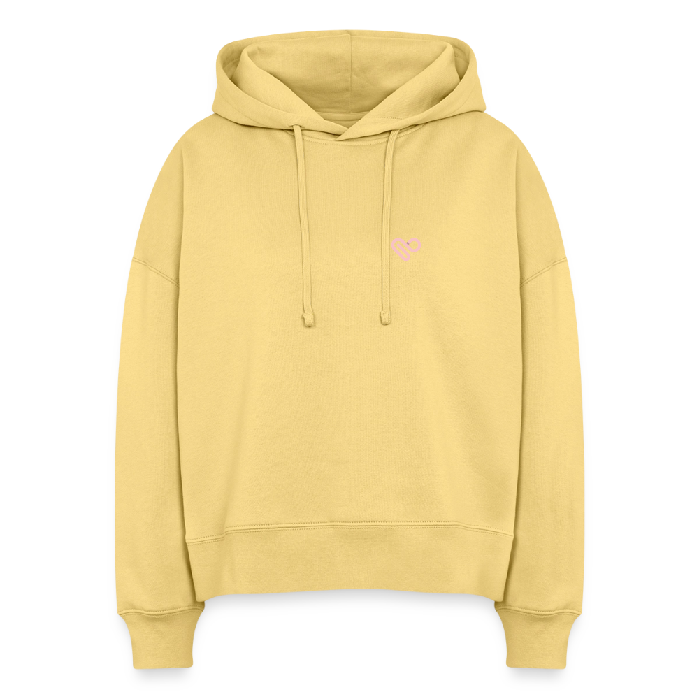 Hoodie „What if you fly?“ – Motivations Hoodie aus 100% Bio-Baumwolle - Hellgelb