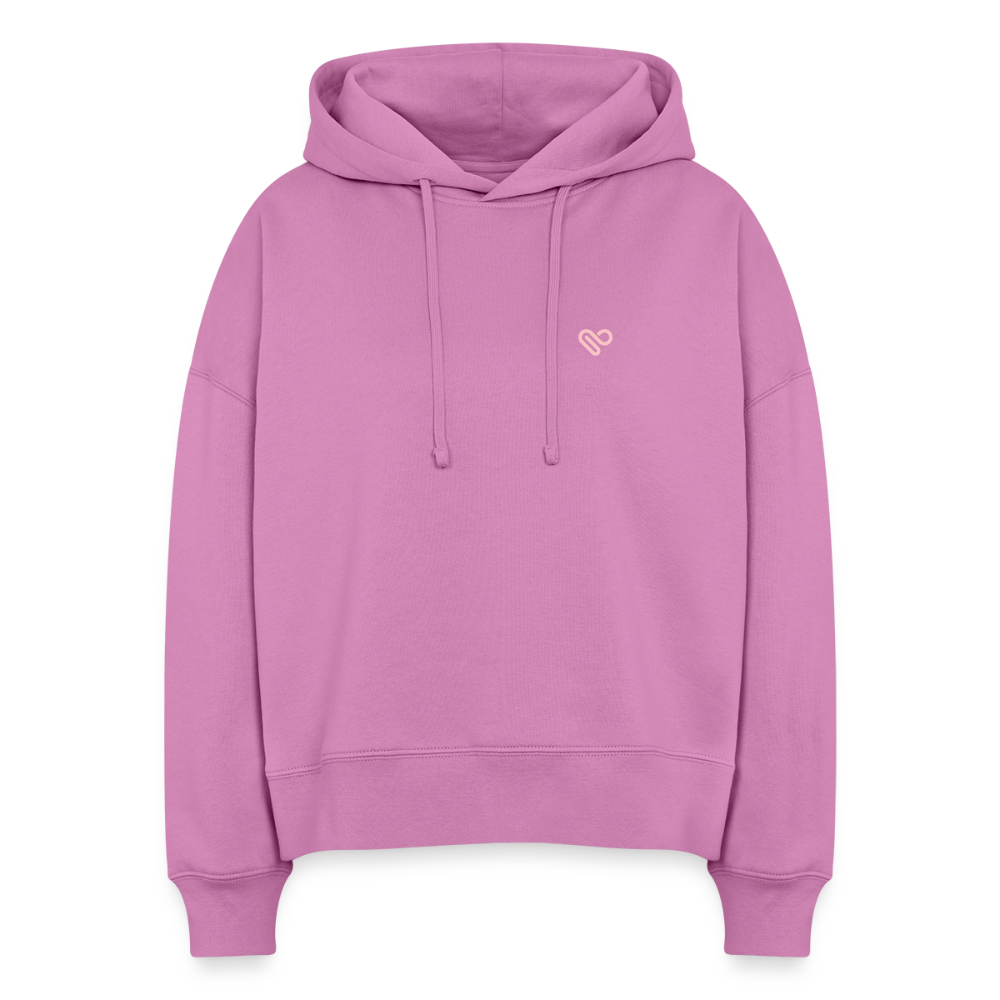 Damen Hoodie – COOL MOMS CLUB | 100 % Bio-Baumwolle · Vegan · Statement Hoodie für Mamas - Pink