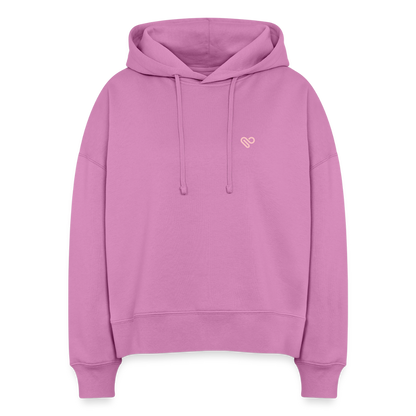 Damen Hoodie – COOL MOMS CLUB | 100 % Bio-Baumwolle · Vegan · Statement Hoodie für Mamas - Pink