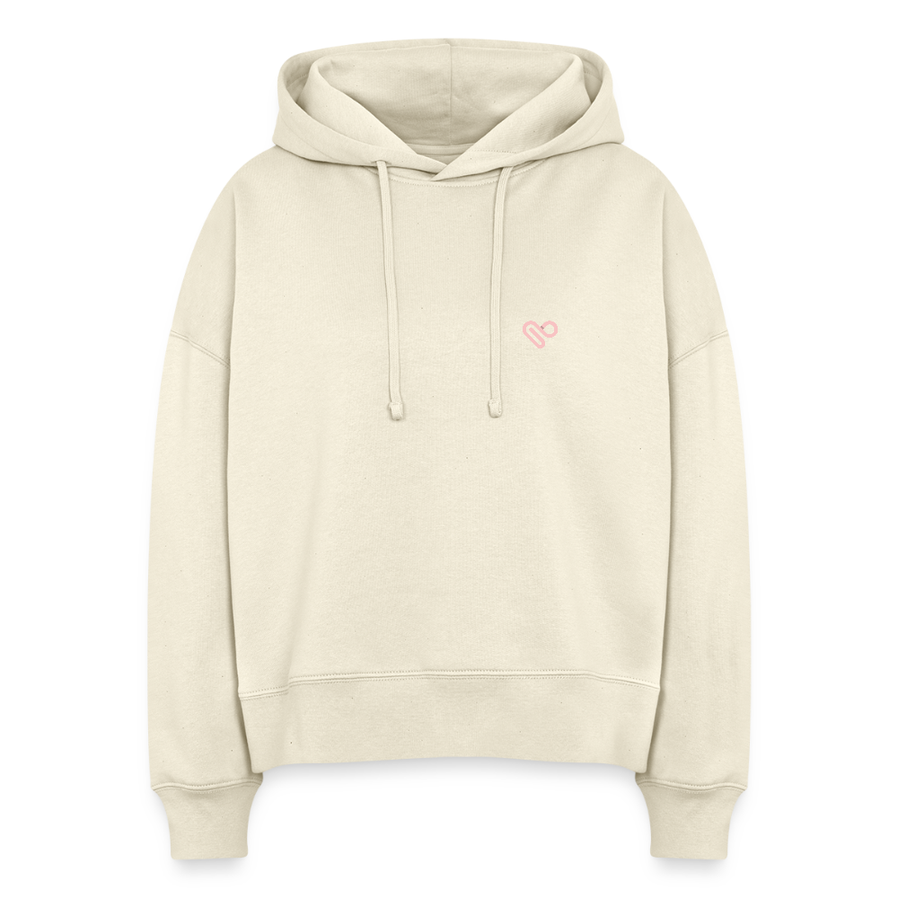 Bio Hoodie „Push Your Limit“ – Nachhaltiger Kapuzenpullover aus 100% Bio-Baumwolle - Weißgrau