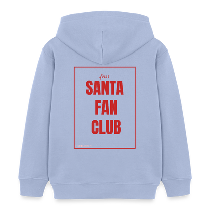 Kinder Hoodie „Santa Fan Club“ – aus 100 % Bio-Baumwolle | 3 - 8 Jahre - Sky