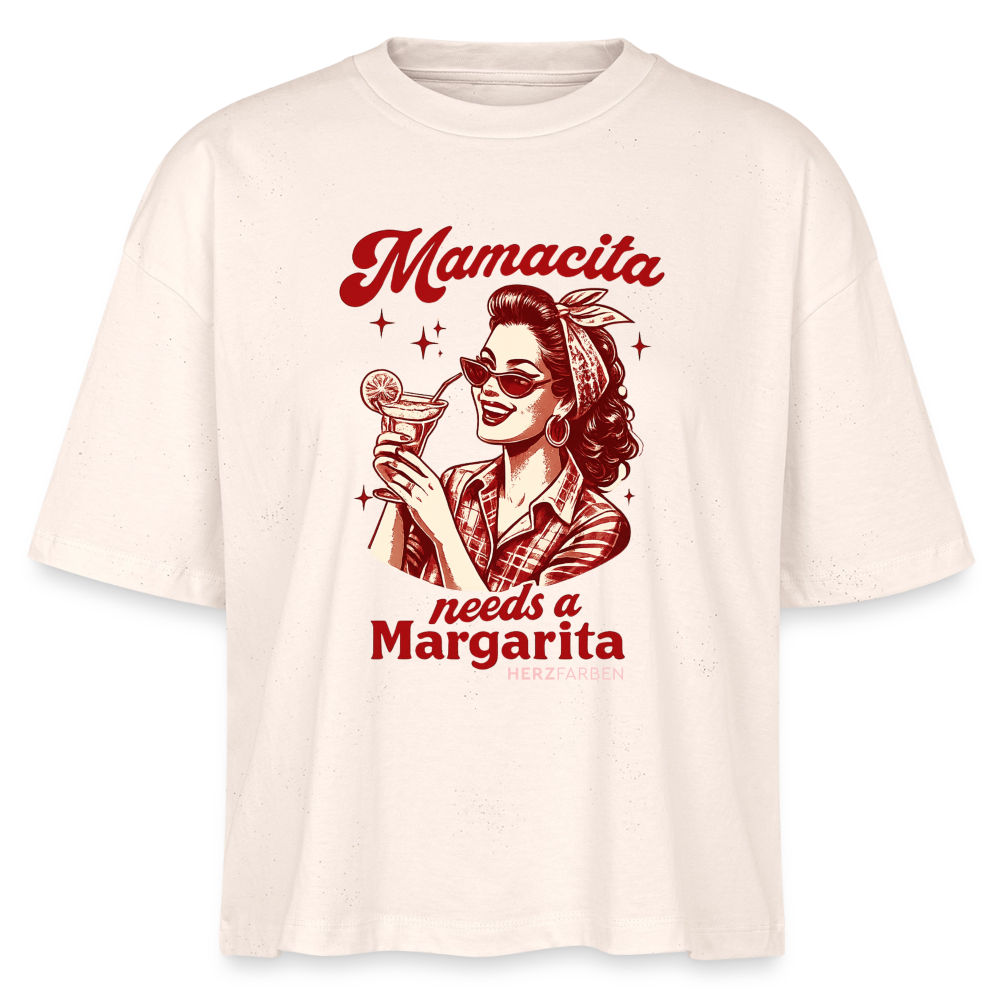 Mamacita needs a Margarita Damen T-Shirt aus 100 % Bio-Baumwolle | Lustiges Statement Shirt - Natur