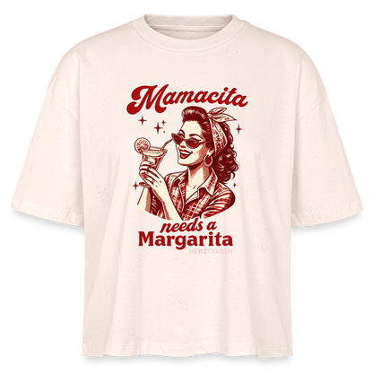 Mamacita needs a Margarita Damen T-Shirt aus 100 % Bio-Baumwolle | Lustiges Statement Shirt - Natur