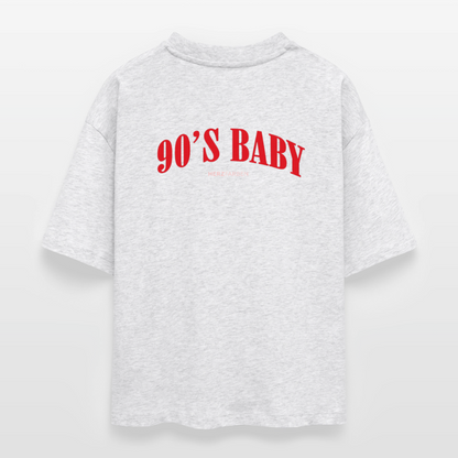 Minimalistisches Retro Damen Shirt - Weiß meliert