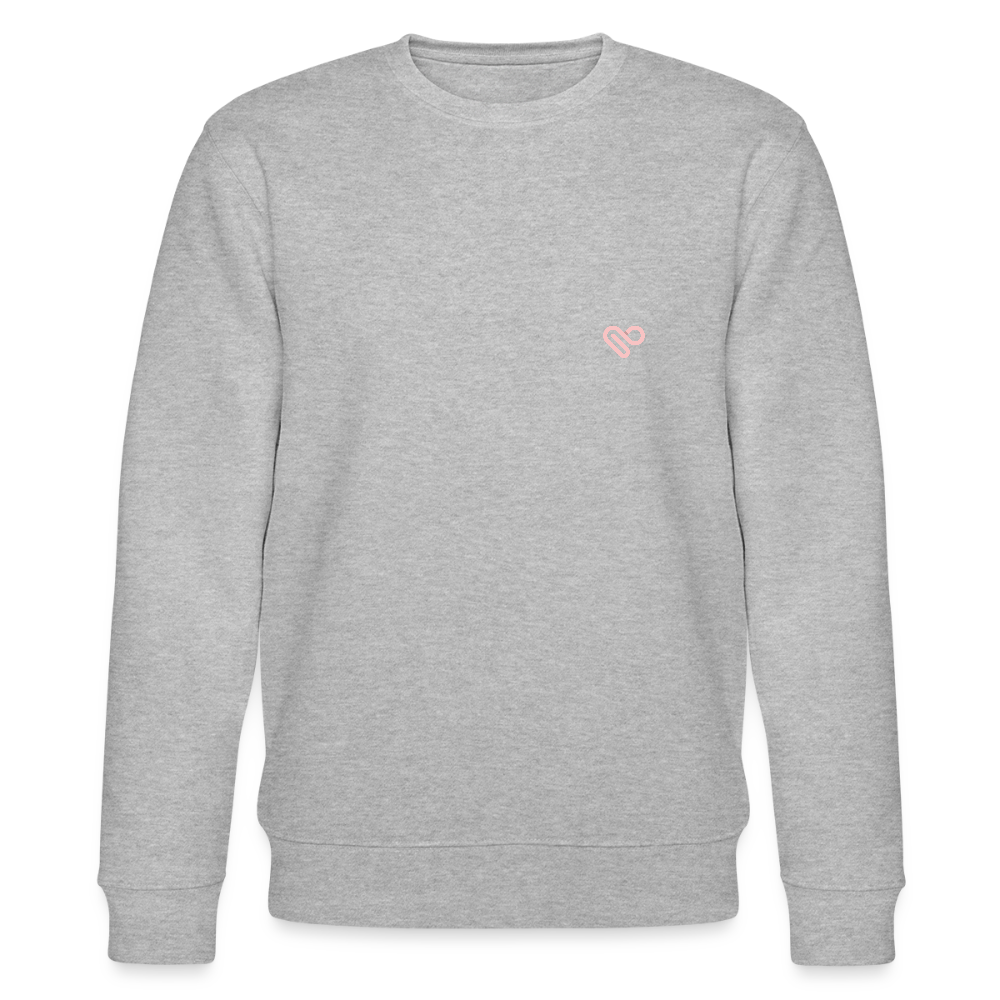 Worry Less Sweater – Statement Pullover mit Herz-Print | Cozy Unisex Sweatshirt für mehr Leichtigkeit - Grau meliert