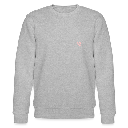 Worry Less Sweater – Statement Pullover mit Herz-Print | Cozy Unisex Sweatshirt für mehr Leichtigkeit - Grau meliert