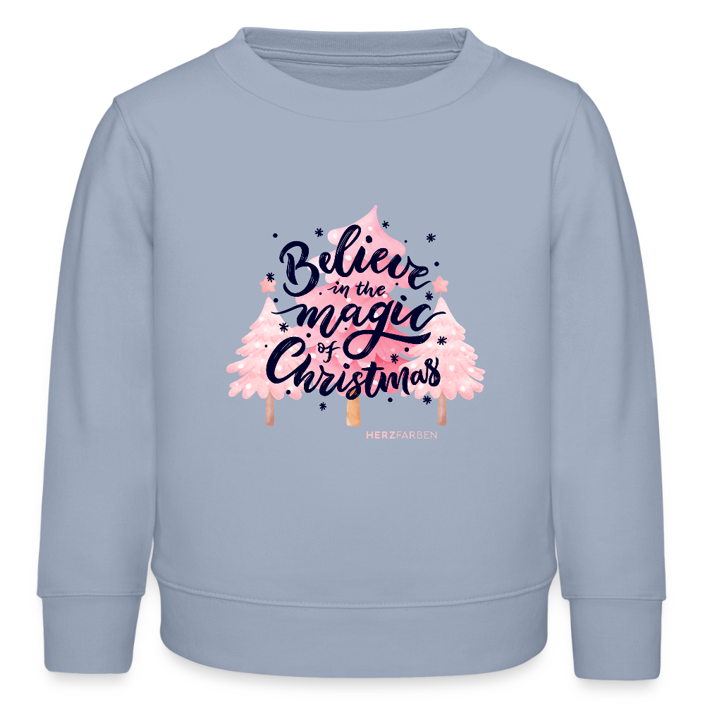 Kinder Sweatshirt „Believe in the Magic of Christmas“ – aus 100 % Bio-Baumwolle 3 - 8 Jahre - Lavendel-Violett