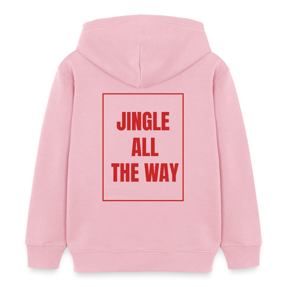 Kinder Hoodie „Jingle All The Way“ – aus 100 % Bio-Baumwolle | 3 - 8 Jahre - Hellrosa