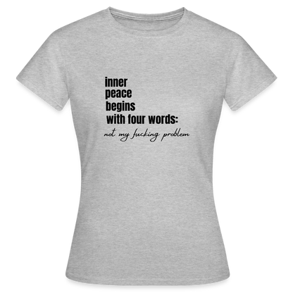 Inner Peace Begins With You T-Shirt – Spiritual Mindfulness Shirt - Grau meliert
