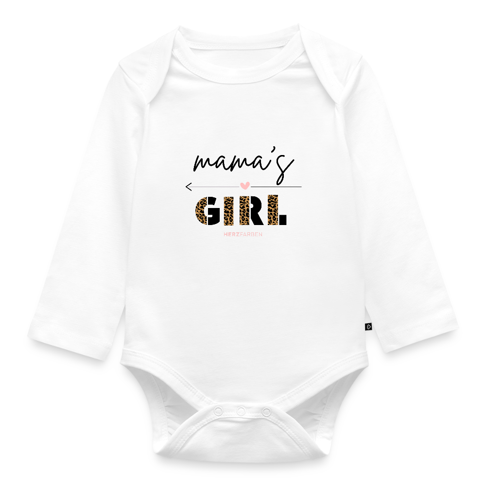 Bio Baby Body „Mama’s Girl“ – Süßer Baby Body mit Leoparden-Print - Weiß