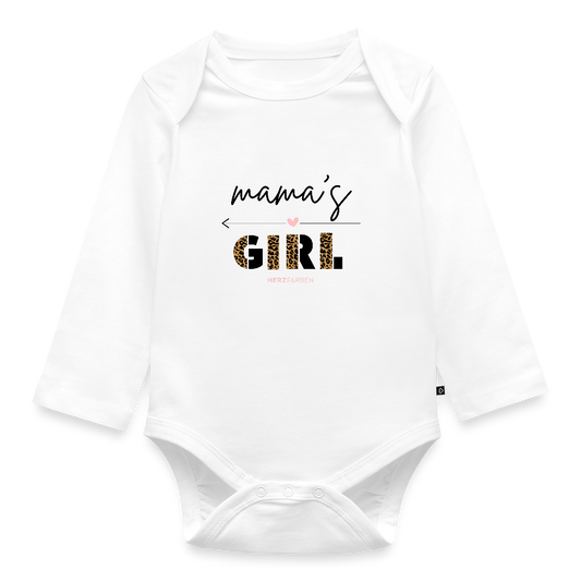 Bio Baby Body „Mama’s Girl“ – Süßer Baby Body mit Leoparden-Print - Weiß