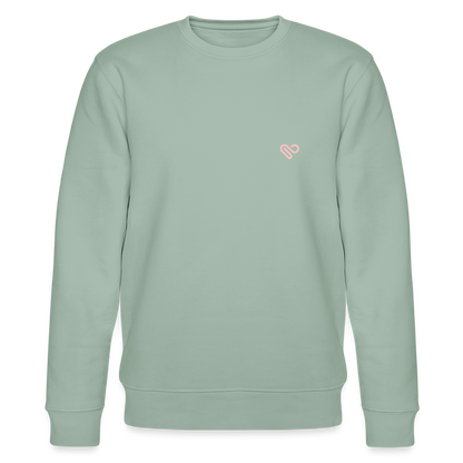 Sweatshirt „OH LA LA“ – Statement Sweat aus 100 % Bio-Baumwolle - Helles Graugrün