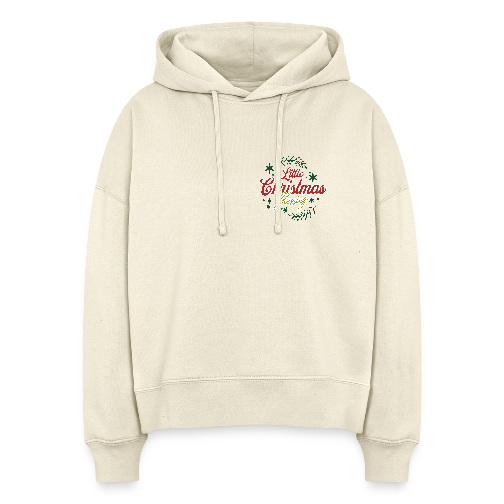 Hoodie „Little Christmas Blessing“ 🎄 | Weihnachten | 100% Bio-Baumwolle - Weißgrau