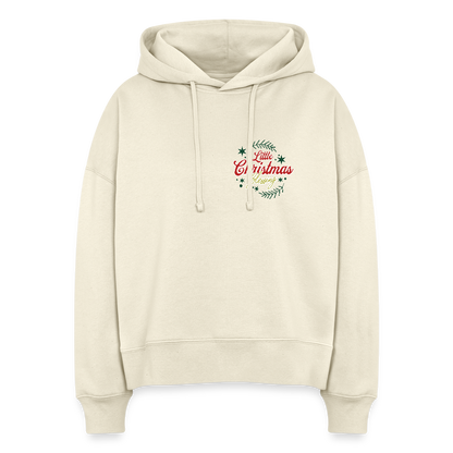 Hoodie „Little Christmas Blessing“ 🎄 | Weihnachten | 100% Bio-Baumwolle - Weißgrau