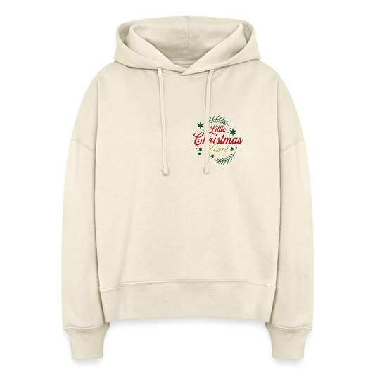 Hoodie „Little Christmas Blessing“ 🎄 | Weihnachten | 100% Bio-Baumwolle - Weißgrau