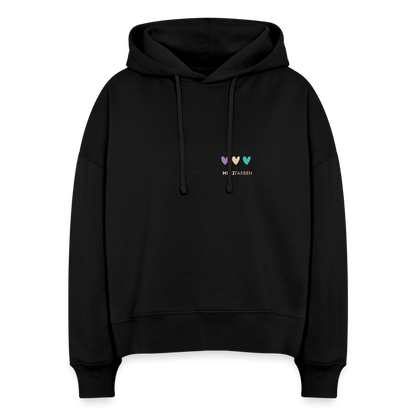 Bio Hoodie „Enjoy the little things“ – Nachhaltiger Kapuzenpullover aus 100% Bio-Baumwolle - Schwarz