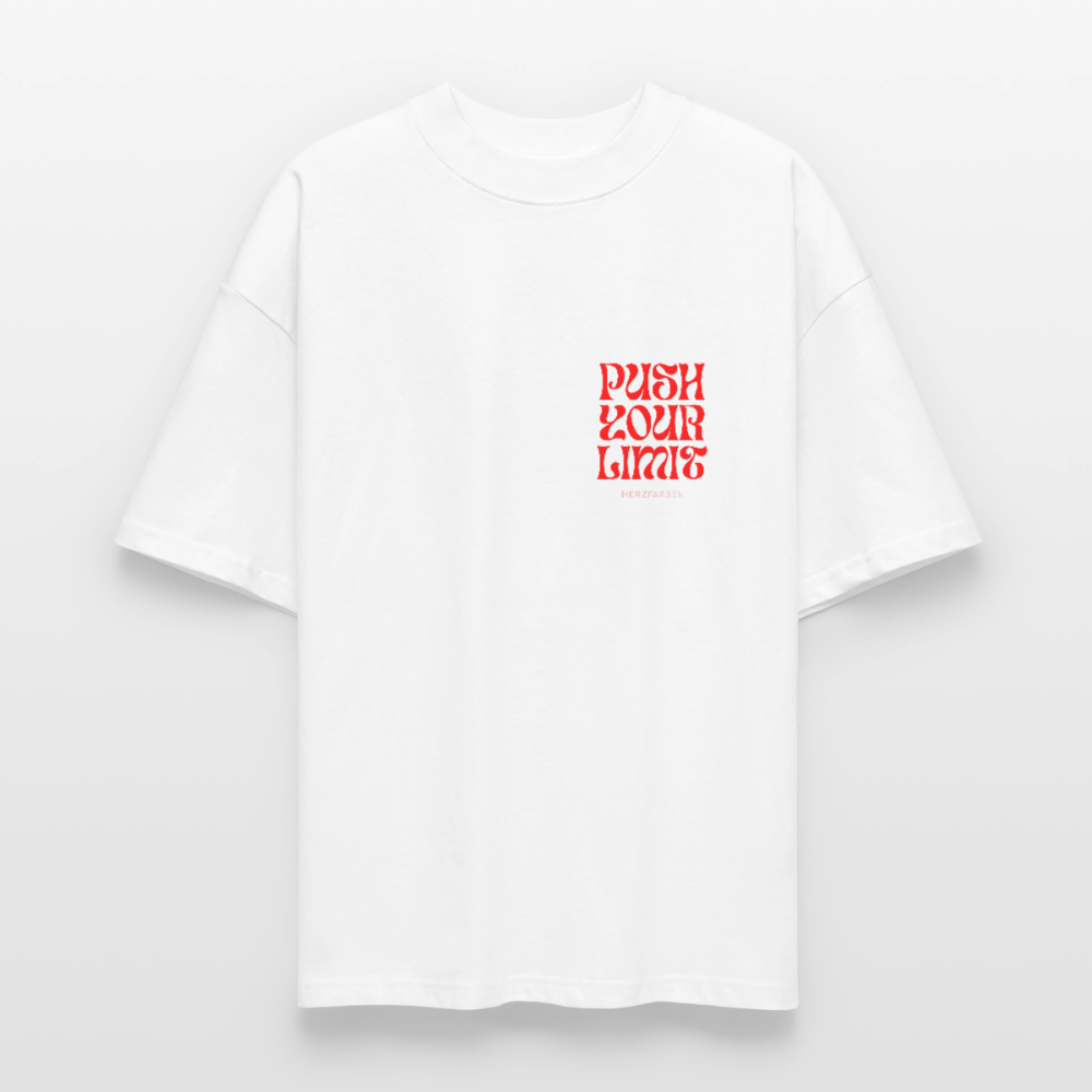 Push Your Limit T-Shirt aus 100 % Bio-Baumwolle | Minimal Statement Shirt nachhaltig - Weiß